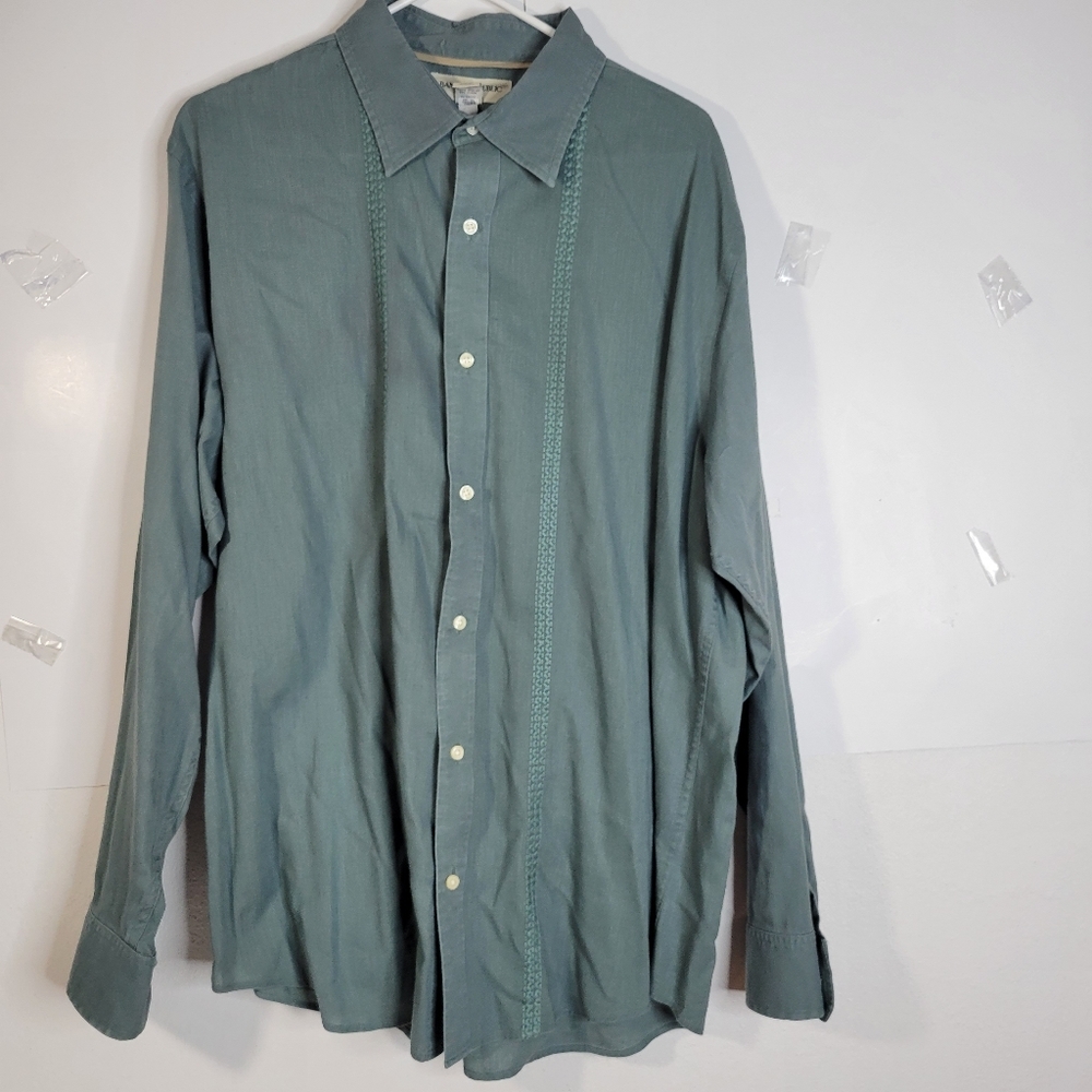Mens Banana Republic Button Front Dress Shirt Size XL 17-17.5 emborder detail